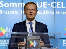 Tusk habló en la cumbre entre la UE y Celac, en Bruselas. AFP / T. Charlier