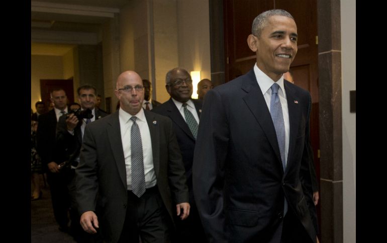 Obama convocó al bloque demócrata a una reunión especial a puertas cerradas. AP / C. Kaster