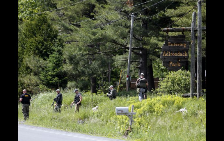 Los elementos peinan los campos y bosques de Adirondack, varios kilómetros a la redonda del correccional Clinton, cerca de Canadá. AP / M. Groll