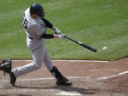 Murphy durante su turno al bate en la quinta entrada del partido de ayer ante los Orioles. AP / N. Wass