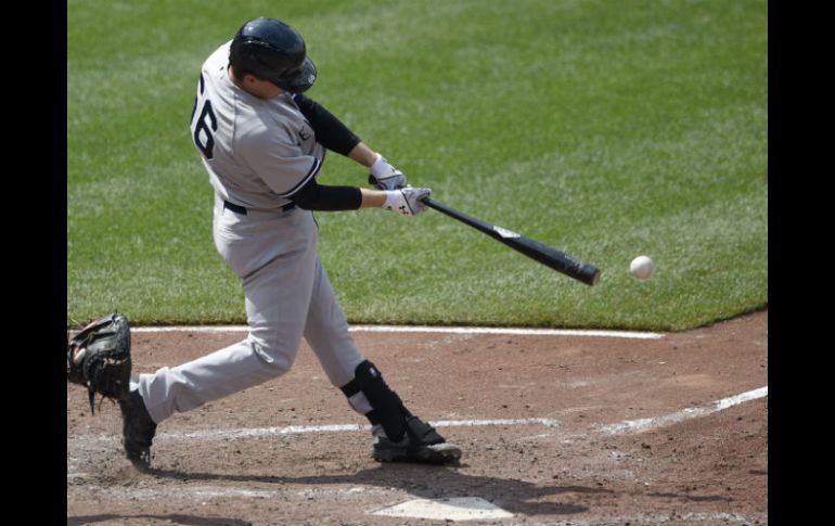 Murphy durante su turno al bate en la quinta entrada del partido de ayer ante los Orioles. AP / N. Wass