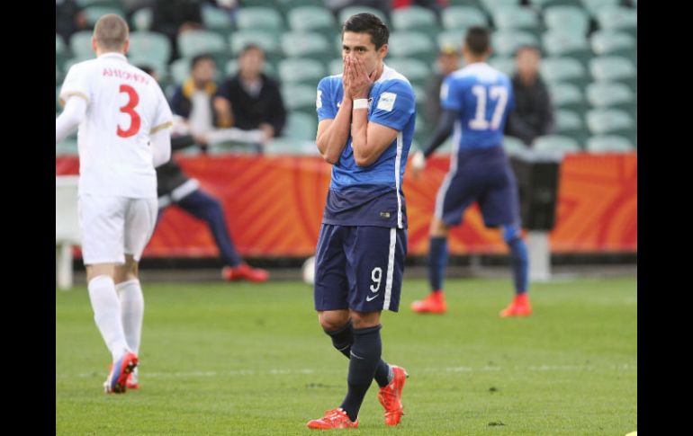 Rubio Rubin de los Estados Unidos se lamenta tras fallar un tiro en el juego frente  a Serbia. EFE / B. Campbell