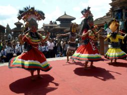 La población ya disfrutó de cantos y bailes tradicionales. AFP /