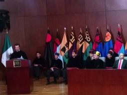 Alejandro Ramírez ofreció un discurso ante autoridades universitarias. EL INFORMADOR / M. Vargas