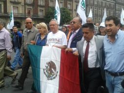 La marcha durará 24 horas y los inconformes realizarán turnos y escalas para completar el tiempo. TWITTER / @Ramon_Jimenez_L