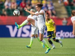 Carli Lloyd metió el segundo gol del equipo, que se medirá el viernes a China en Ottawa. AFP / G. Robins