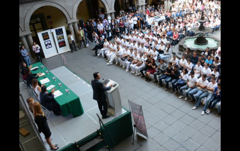 La clausura protocolaria se realizó en el patio principal de Presidencia. ESPECIAL / Ayuntamiento de Zapopan