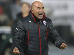 El entrenador de la selección chilena, Jorge Sampaoli, durante el partido Chile-Uruguay. EFE / M. Ruiz