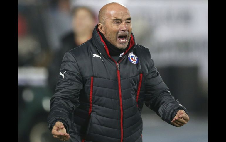 El entrenador de la selección chilena, Jorge Sampaoli, durante el partido Chile-Uruguay. EFE / M. Ruiz