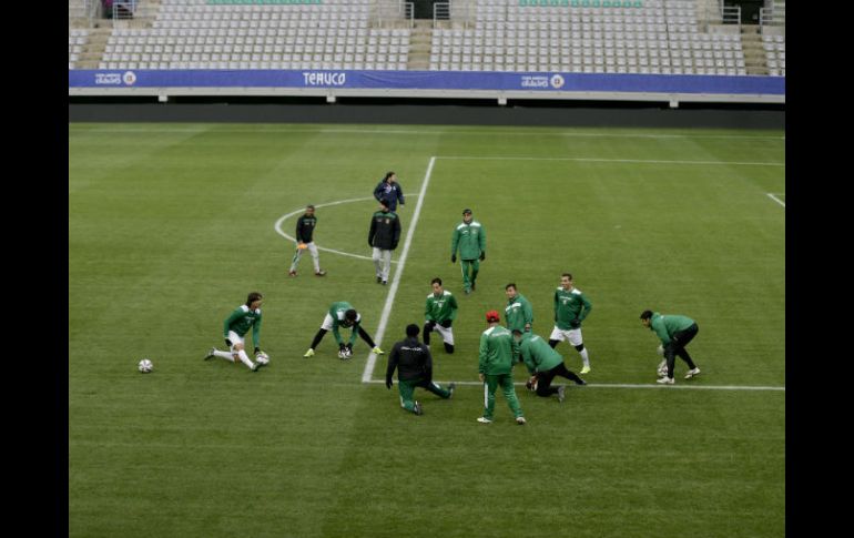 La Selección boliviana entrena en el estadio Bicentenario Germán Becker. AP / N. Pisarenko