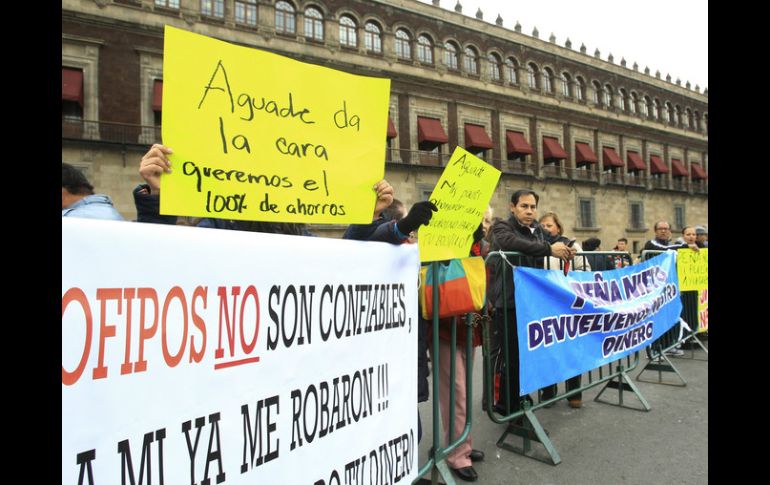 Se prevé movilización de contingente de ahorradores en el Zócalo. EFE / ARCHIVO