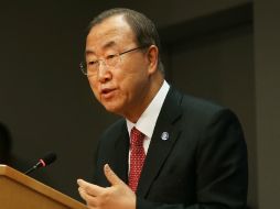 Ban Ki-moon tiene el convencimiento de que la paz es posible, siempre y cuando puedan poner este objetivo por encima de todos. AFP / ARCHIVO