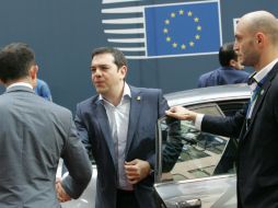 Al centro, Alexis Tsipras, primer ministro de Grecia. AP / F. Walschaerts