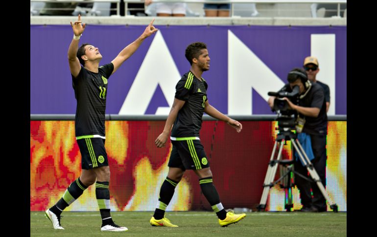 'Chicharito' anotó el gol del empate al minuto 54. MEXSPORT / O. Aguilar