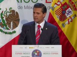 Enrique Peña Nieto, en el Encuentro Empresarial entre México y España. YOUTUBE / Gobierno de la República