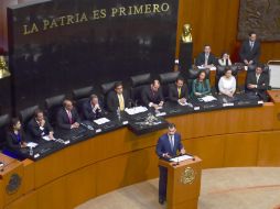 Felipe VI destaca la fortaleza del poder Legislativo de México, el cual representa la voluntad popular. AFP / R. Schemidt