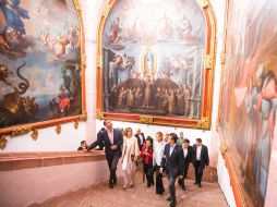 Los reyes de España y el Presidente visitaron el Museo Virreinal de Guadalupe, en Zacatecas. NTX / Presidencia