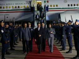 El Presidente de la República arribó ayer miércoles noche a la base aérea No. 51 en la provincia de Pisco. FACEBOOK / Enrique Peña Nieto