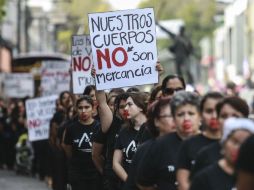 Mujeres se manifiestan en Guadalajara contra la trata de personas en diciembre pasado. EL INFORMADOR / F. Atilano