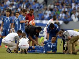 El atacante cuscatleco del equipo rumano Viitorul Constanta, Nelson Wilfredo Bonilla, es uno de los referentes de su Selección. EFE / M. Nelson