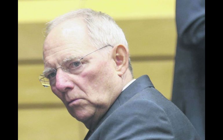 Wolfgang Schäuble, afirma que la crisis podría superarse sólo si se mejorara la propuesta del Gobierno griego. EFE /