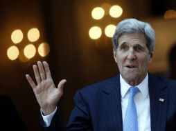 Kerry asegura que su 'esperanza' es por la reunión que tuvo con el ministro iraní de Relaciones Exteriores, Mohammad Javad Zarif. AFP / C. Barria