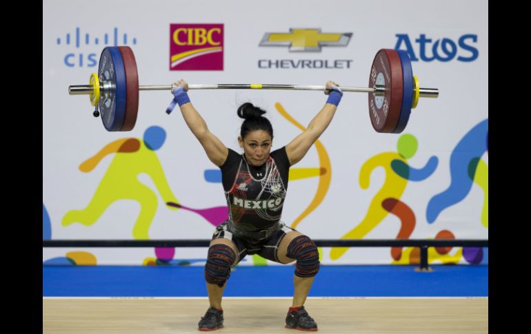 Quisia Guicho en su primer intento logró los 85 kilos, aunque falló los dos siguientes, ambos de 89. AP / R. Blackwell