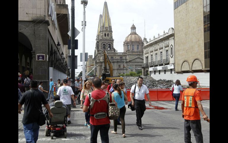 Autoridades señalaron que realizaran algunos cambios para mejorar la circulación en el Centro Tapatío. EL INFORMADOR / A. Camacho