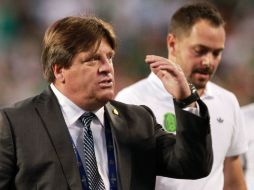 El técnico del Tri, Miguel Herrera, afirmó que su equipo jugó un mal segundo tiempo y señaló las desatenciones de sus jugadores. NTX / J. Pazos