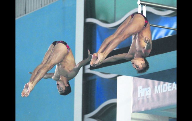 De nuevo juntos. Iván García y Germán Sánchez volverán a estar codo a codo en los clavados sincronizados. MEXSPORT /