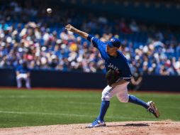 Marco Estrada lanzó 111 disparos, con 74 strikes y se enfrentó con mucho control y dominio a 25 rivales. AP / A. Vincent