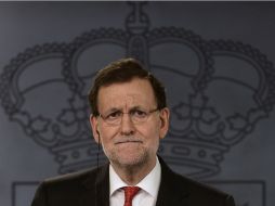 Rajoy manifiesta estar ''en contra de los que quieren romper lo que ha estado unido siglos''. AFP / P. Marcou