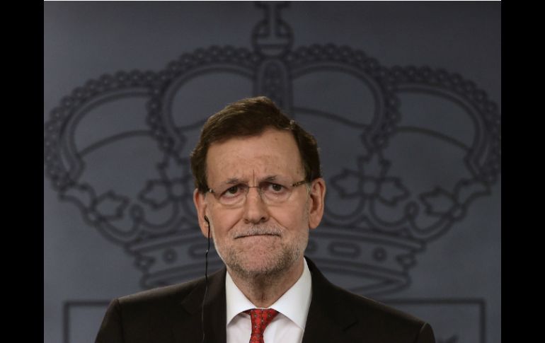 Rajoy manifiesta estar ''en contra de los que quieren romper lo que ha estado unido siglos''. AFP / P. Marcou