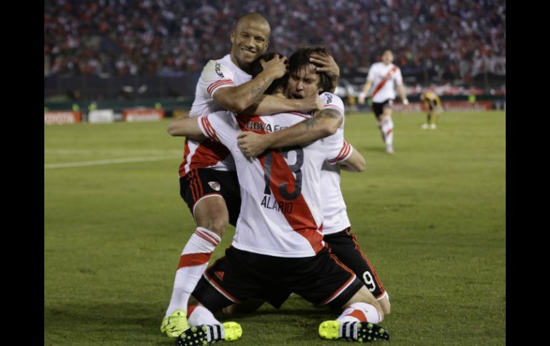 El delantero juvenil Lucas Alario anotó el gol del empate al minuto 79. AP / J. Saenz