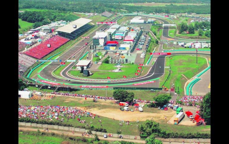 Circuito Hungaroring. El trazado de Budapest albergará a partir de hoy el Gran Premio de Hungría, décima fecha de la temporada. EFE /