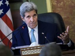 Kerry se reunirá este domingo con el presidente egipcio, Abdel Fatah. AP / B. Smialowski