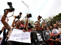 Los manifestantes planean trasladarse a la representación del estado de Veracruz para continuar con la protesta. EFE / U. Ruiz