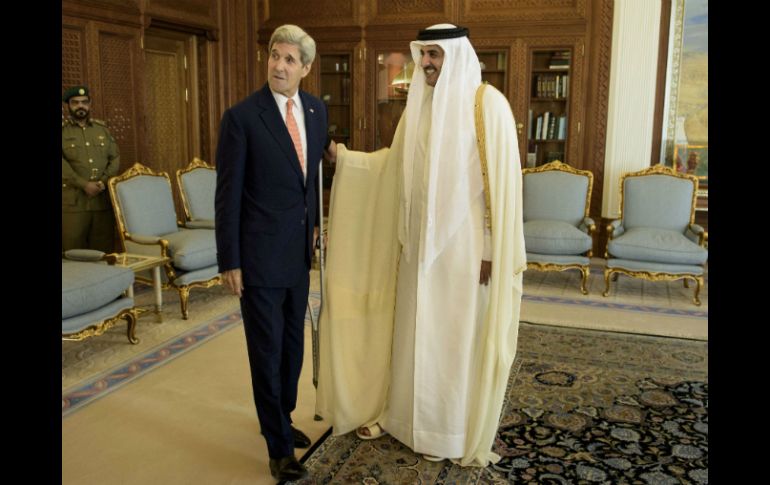 Kerry aterrizó en Qatar el domingo por la noche después de una visita a Egipto. AFP / B. Simalowsky