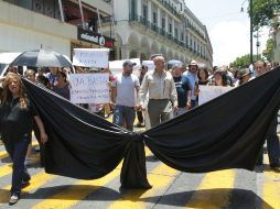 Al grito de 'Justicia, justicia', los manifestantes se sumaron al movimiento que se ha realizado en otros estados. EFE / S. Ramírez