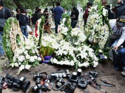 Rubén Espinosa fue enterrado este lunes en el panteón Dolores, en la Ciudad de México. AFP / A. Estrella