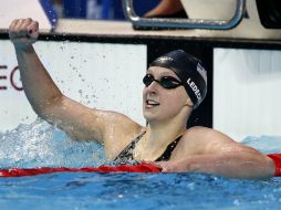 Ledecky señala que se preparó todo el año para este momento. AP / M. Sohn