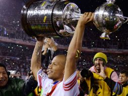 El delantero no pudo jugar por un desgarro la final de la Libertadores en el Monumental de Buenos Aires. AFP / C. Aazcue