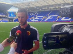 Miguel Layún anotó el primer gol de la temporada y del equipo de los 'Hornets' este sábado. TWITTER / @WatfordFC