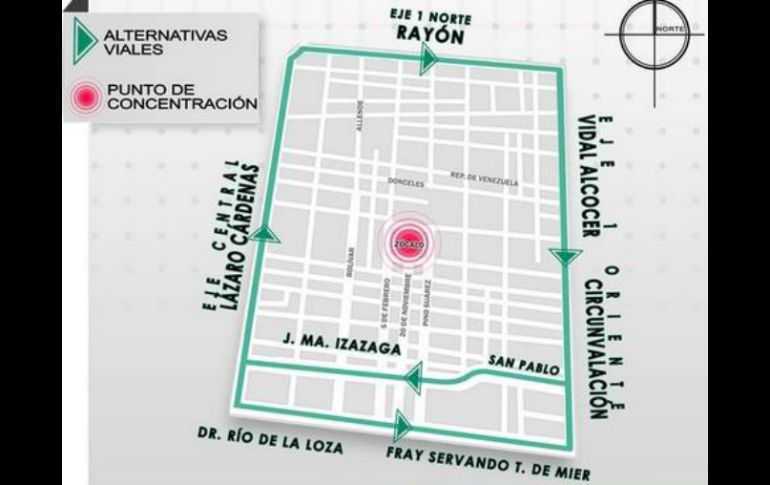 Sólo están cerrados accesos de Catedral y Plaza de la Constitución del Metro Zócalo. FACEBOOK / SSPDF