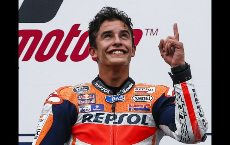 Marc Márquez venció en la décima prueba del Campeonato del orbe de 2015 de la categoría. EFE / T. Maury