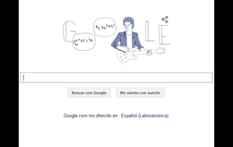 Con su frase 'Gracias totales', Google recuerda al músico. ESPECIAL / google.com