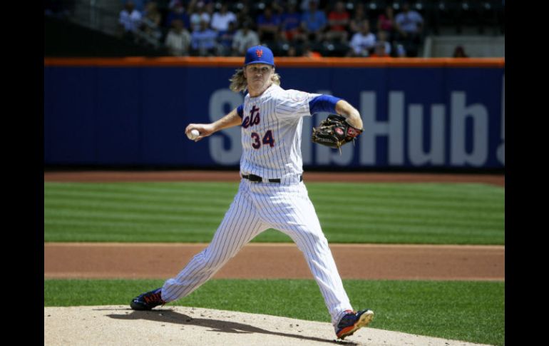 Noah Syndergaard (7-6) estuvo siete innings en la loma y mejoró su marca a 7-1 en el Citi Field. EFE / P. Foley