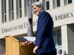 John Kerry es el primer secretario de Estado estadounidense que visita Cuba en 70 años. AP / P. Martínez