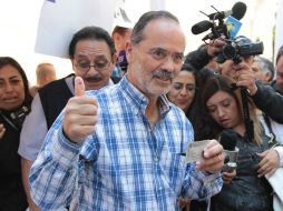 Gustavo Madero depositó su voto en el Parque de los Venados. NTX / G. Granados