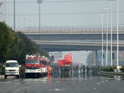 Autoridades mantienen la recomendación de evacuar en la zona donde están las fábricas. AFP / W. Zhao